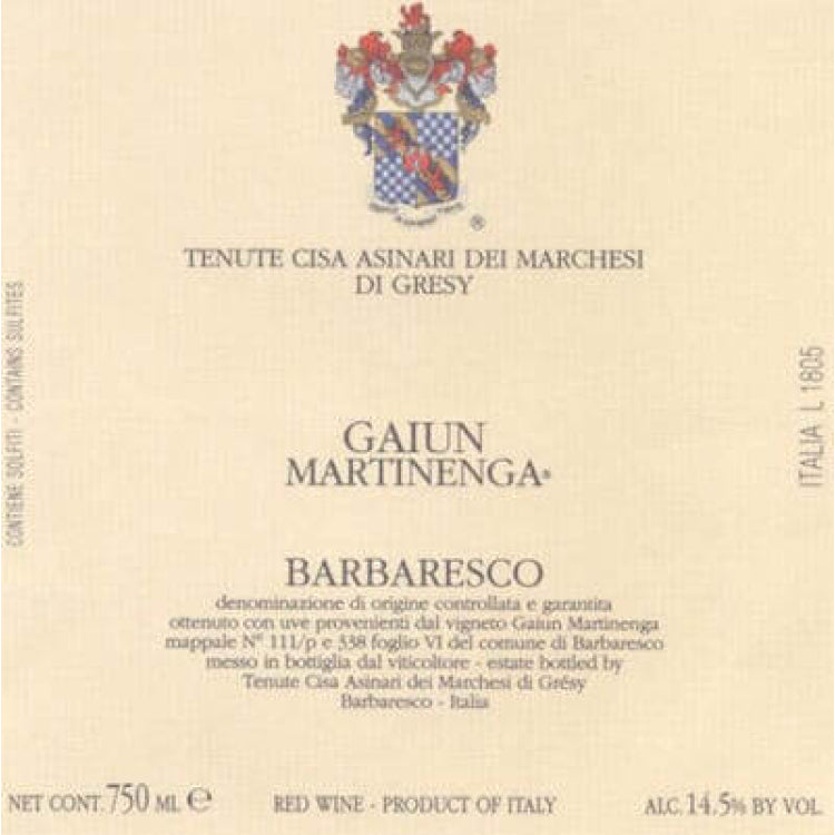 Gresy Barbaresco Gaiun Martinenga 2018