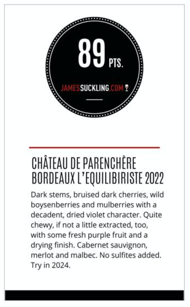 Parenchere Chateau Bordeaux Lequilibriste 2022