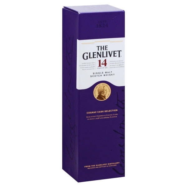 Glenlivet Scotch Single Malt 14 Year Cognac Cask