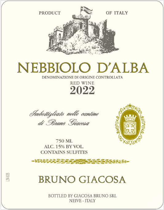 Bruno Giacosa Nebbiolo D'Alba 2022