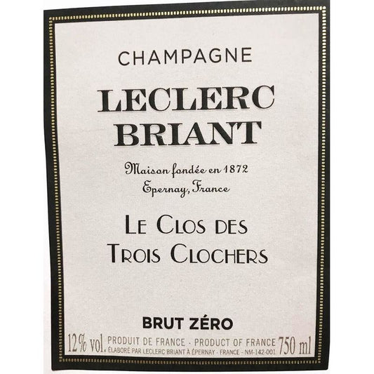 Champagne Leclerc Briant Clos Des Trois Clochers 2016