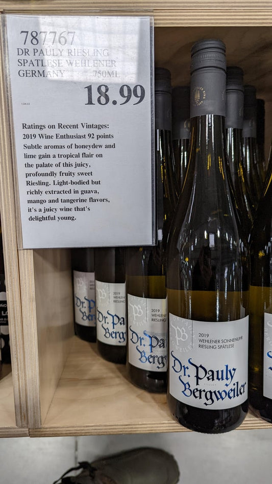 Dr Pauly Bergweiler Wehlener Sonnenuhr Spatlese 2019