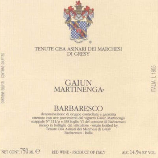 Gresy Barbaresco Gaiun Martinenga 2018
