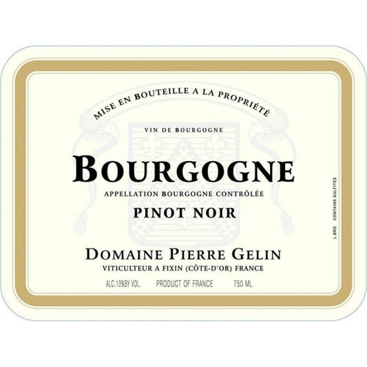 Pierre Gelin Bourgogne Cote D'Or Rouge 2022
