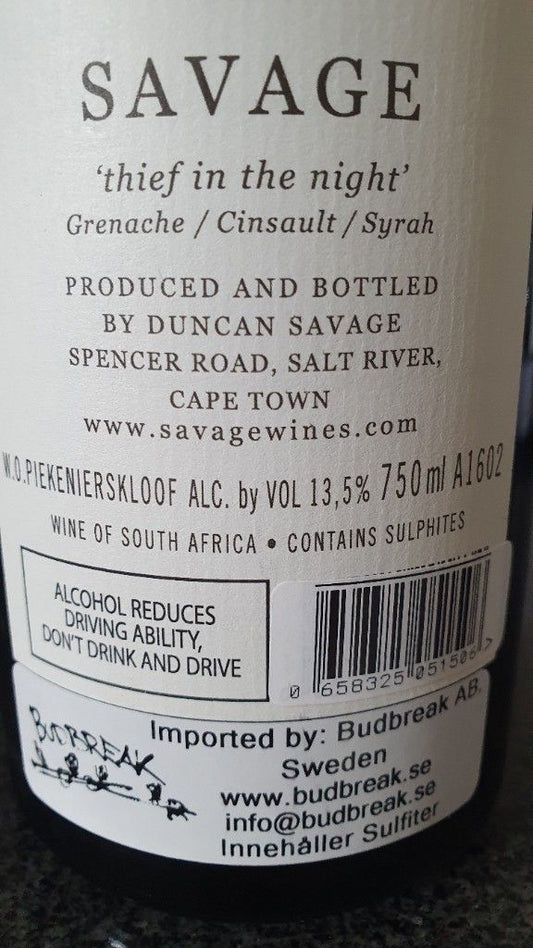 Savage Wines Red 2020