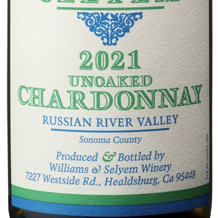 Williams Selyem Chardonnay Unoaked Russian River Valley 2021