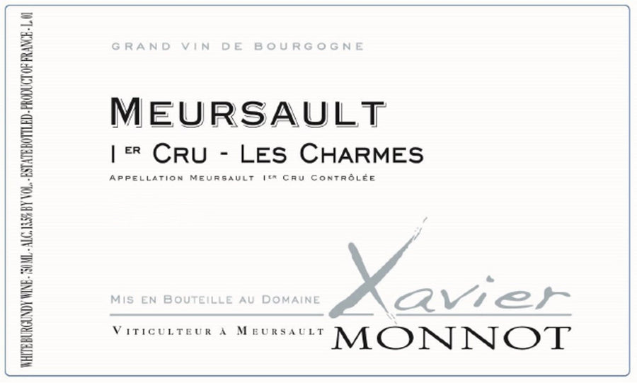 Xavier Monnot Meursault 1Er Cru Clos Les Charmes 2022