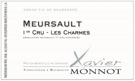 Xavier Monnot Meursault 1Er Cru Clos Les Charmes 2022