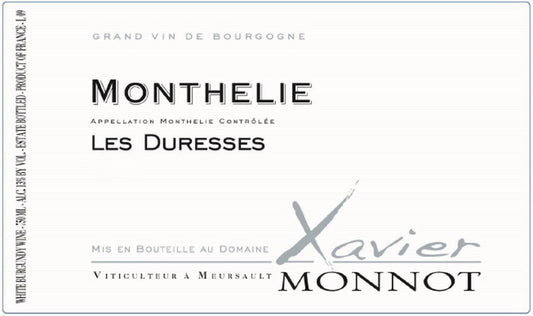 Xavier Monnot Monthelie Les Duresses Blanc 2022